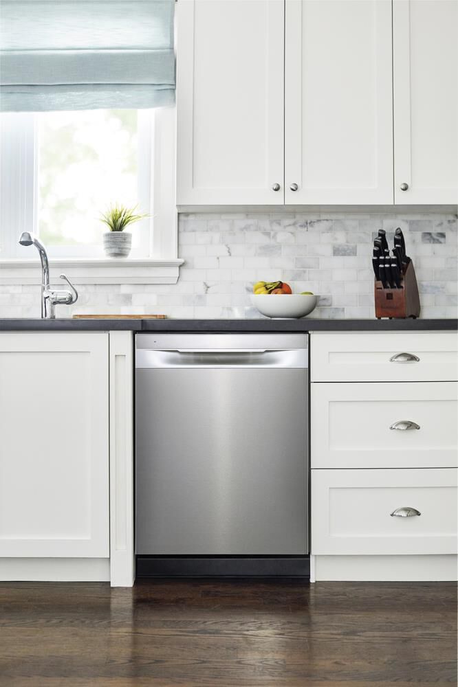Frigidaire 24&quot; Built-In Pocket Handle Dishwasher with Hybrid Tub in Stainless Steel, , large