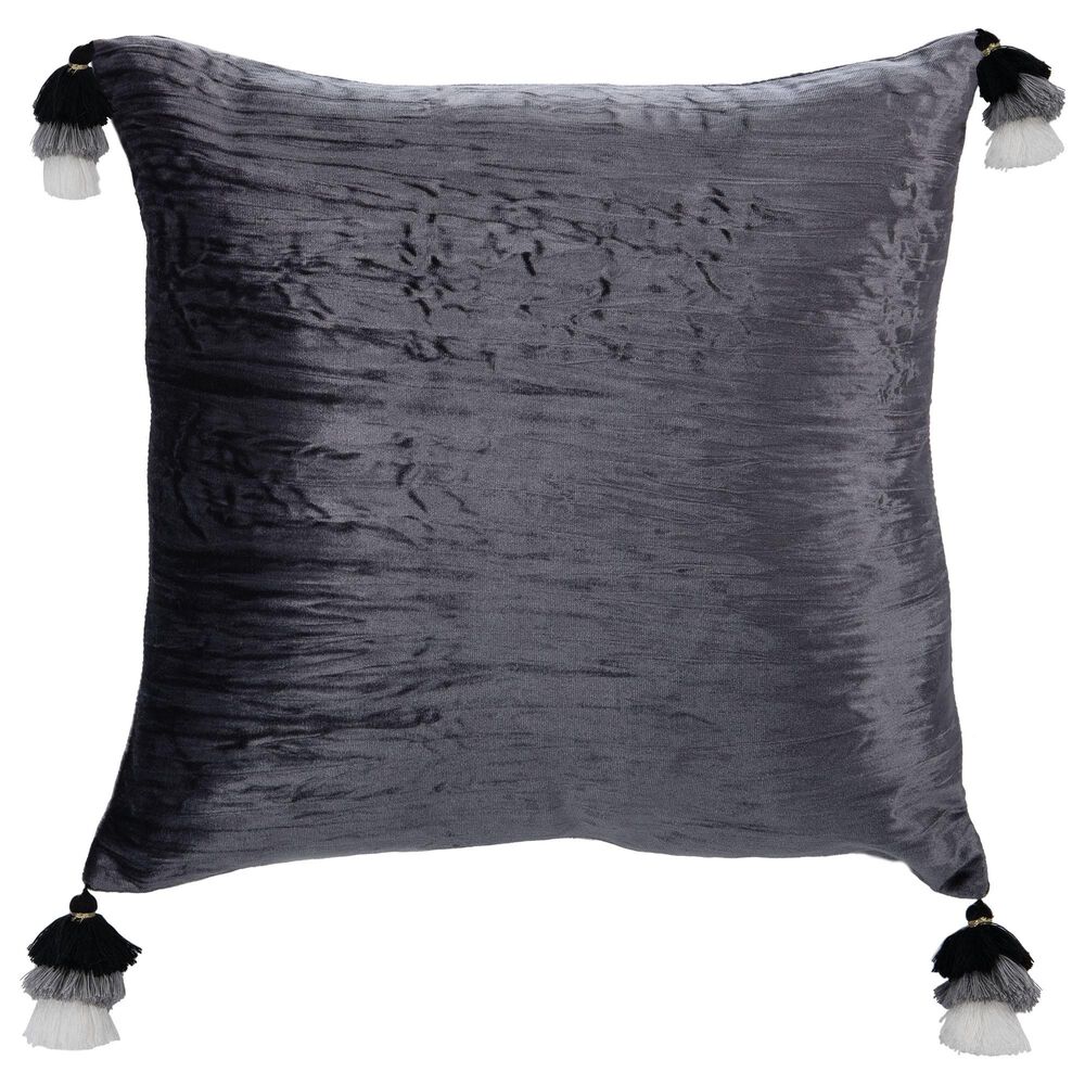 Safavieh Gwena 16&quot; Pillow in Dark Gray, , large