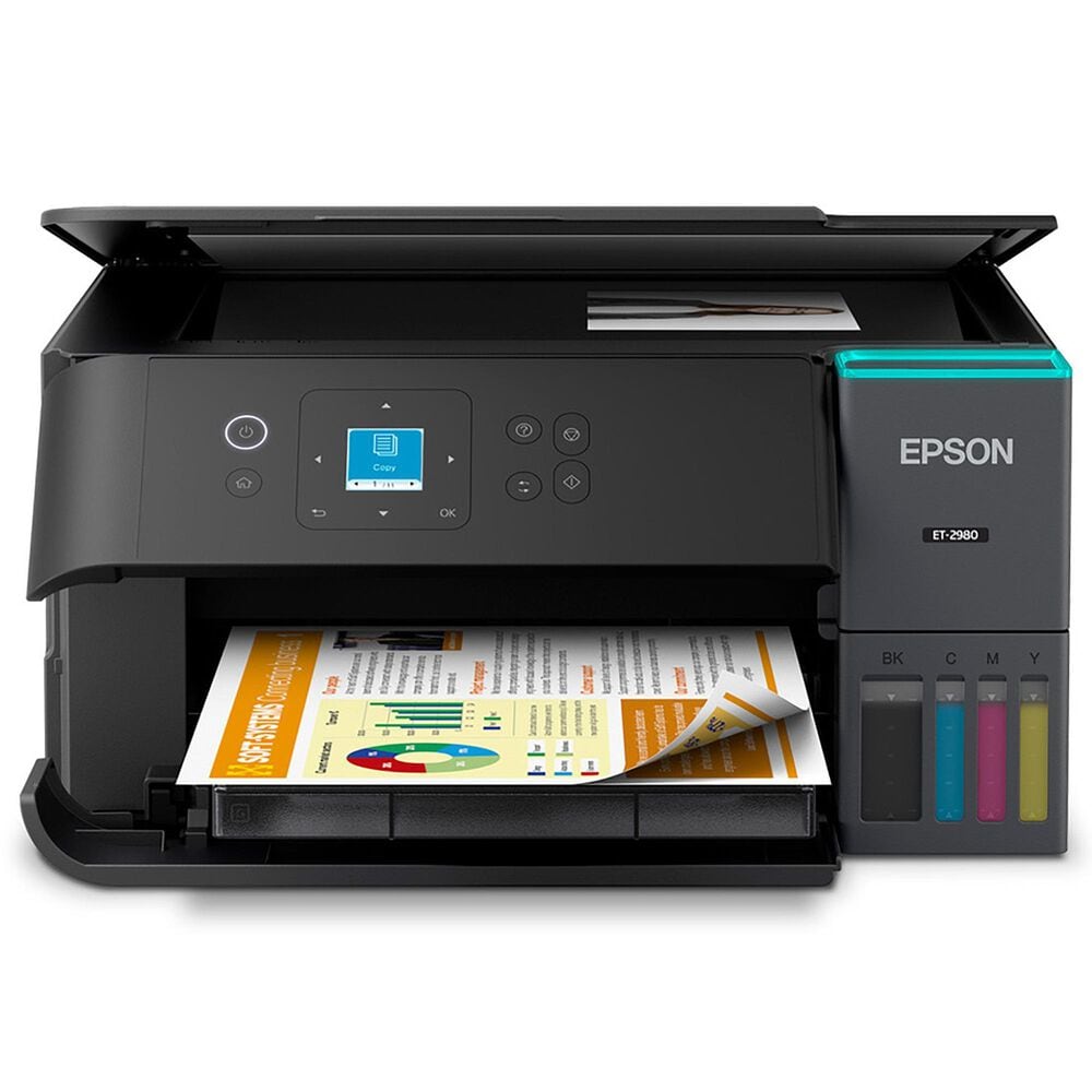 Epson EcoTank ET-2980 Wireless All-in-One Color Supertank Printer in Black, , large