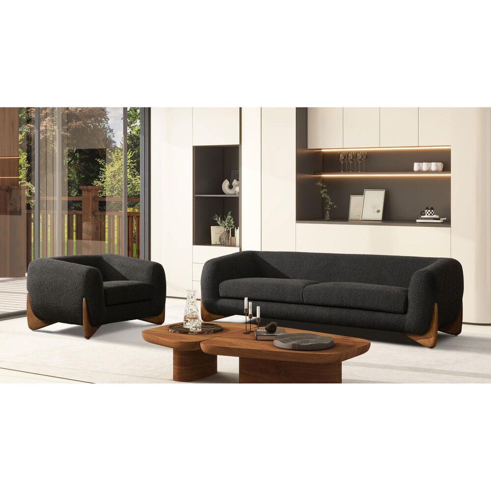 Jennifer Taylor Home Alpine Accent Arm Chair in Ebony Black, , large