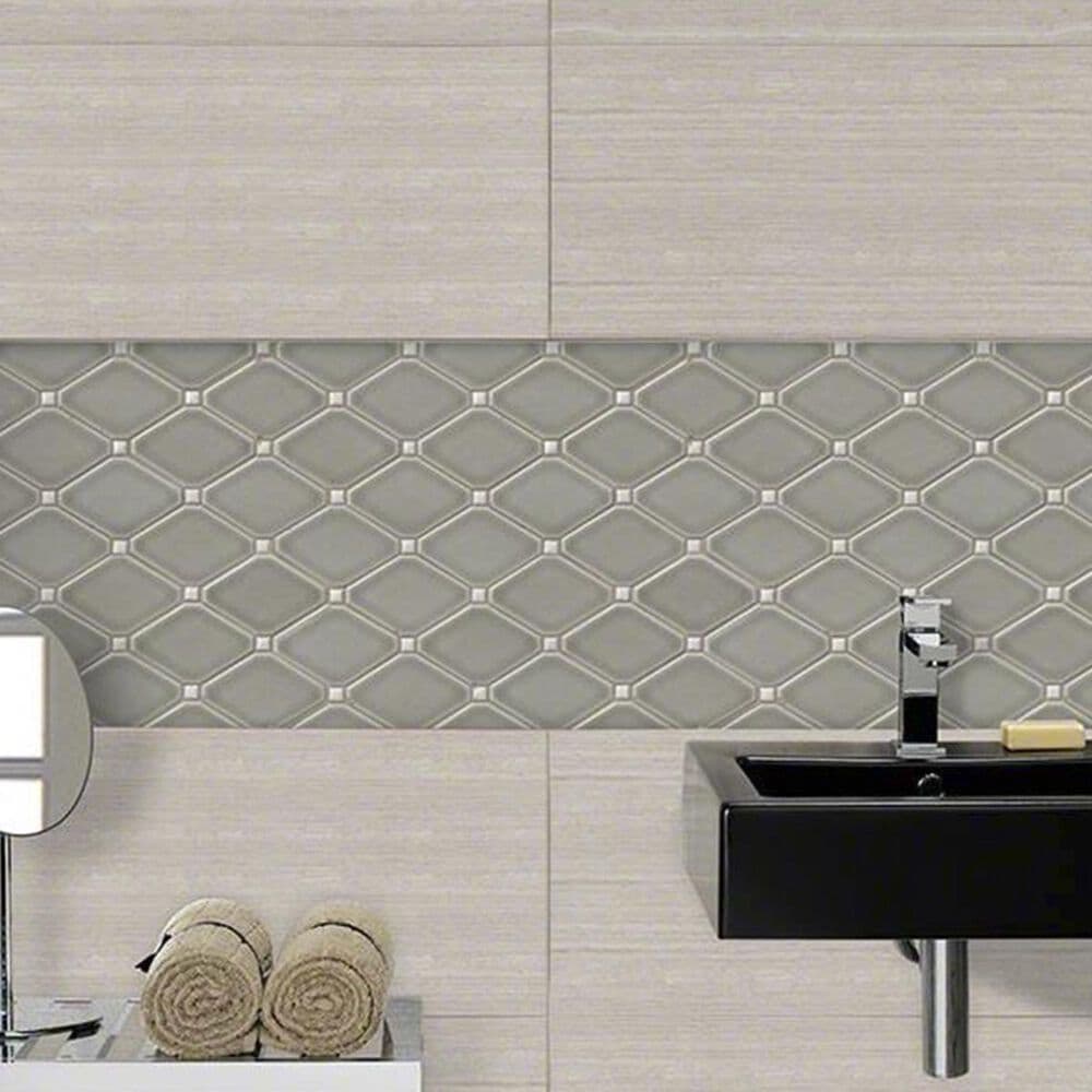 MS International Highland Dove Gray Diamond 12.8" x 12.3" Ceramic Tile, , large