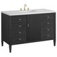 James Martin Vanities Myrrin 48" Vanity in Carbon Oak with 3 cm Arctic Fall Solid Surface Top, , large