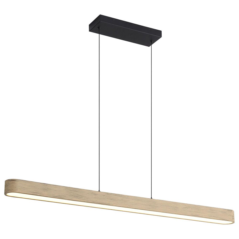 Golden Lighting Silva 1-Light Pendant in Black and Driftwood, , large
