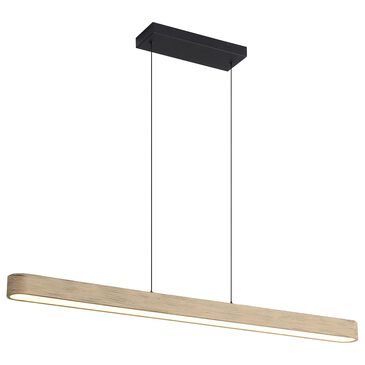 Golden Lighting Silva 1-Light Pendant in Black and Driftwood, , large