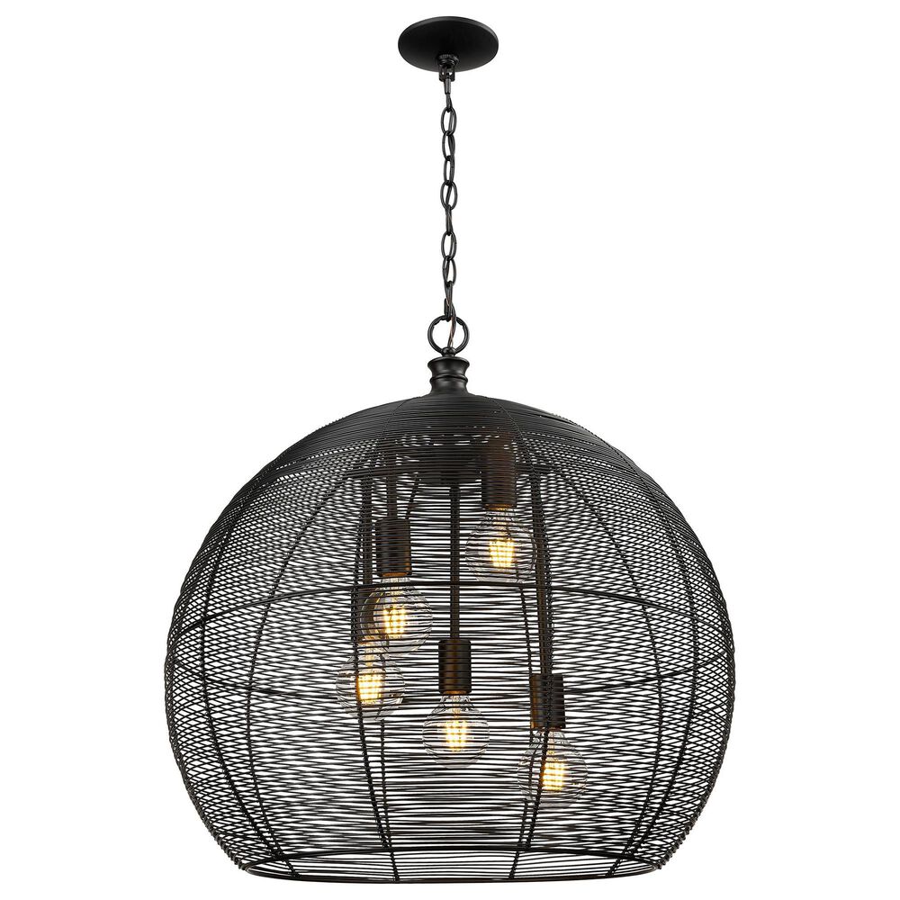 Golden Lighting Calypso 5-Light Pendant in Matte Black, , large