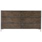 Bernhardt Logan Square 6 Drawer Dresser in Sable Brown and Gray Mist, , large
