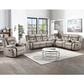 Steve Silver Tyson Manual Reclining Glider Console Loveseat in Grey, , large