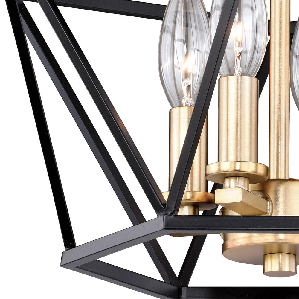 Vaxcel Turin 4-Light Semi Flush Mount in Noble Bronze and Natural Brass, , large