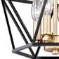 Vaxcel Turin 4-Light Semi Flush Mount in Noble Bronze and Natural Brass, , large