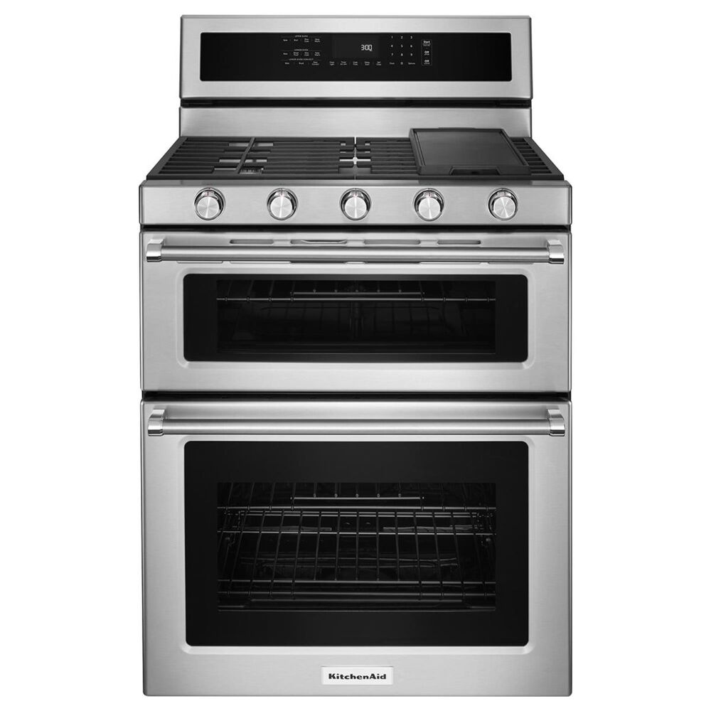 KitchenAid 6.0 Cu. Ft. Freestanding Gas Double Oven Range Nebraska Furniture Mart