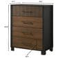 Crown Mark Nemy 5 Piece Queen LED Panel Bedroom Set in Brown, , large