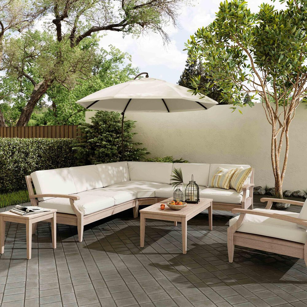 Tov Furniture Miriam Patio End Table in Brown NFM