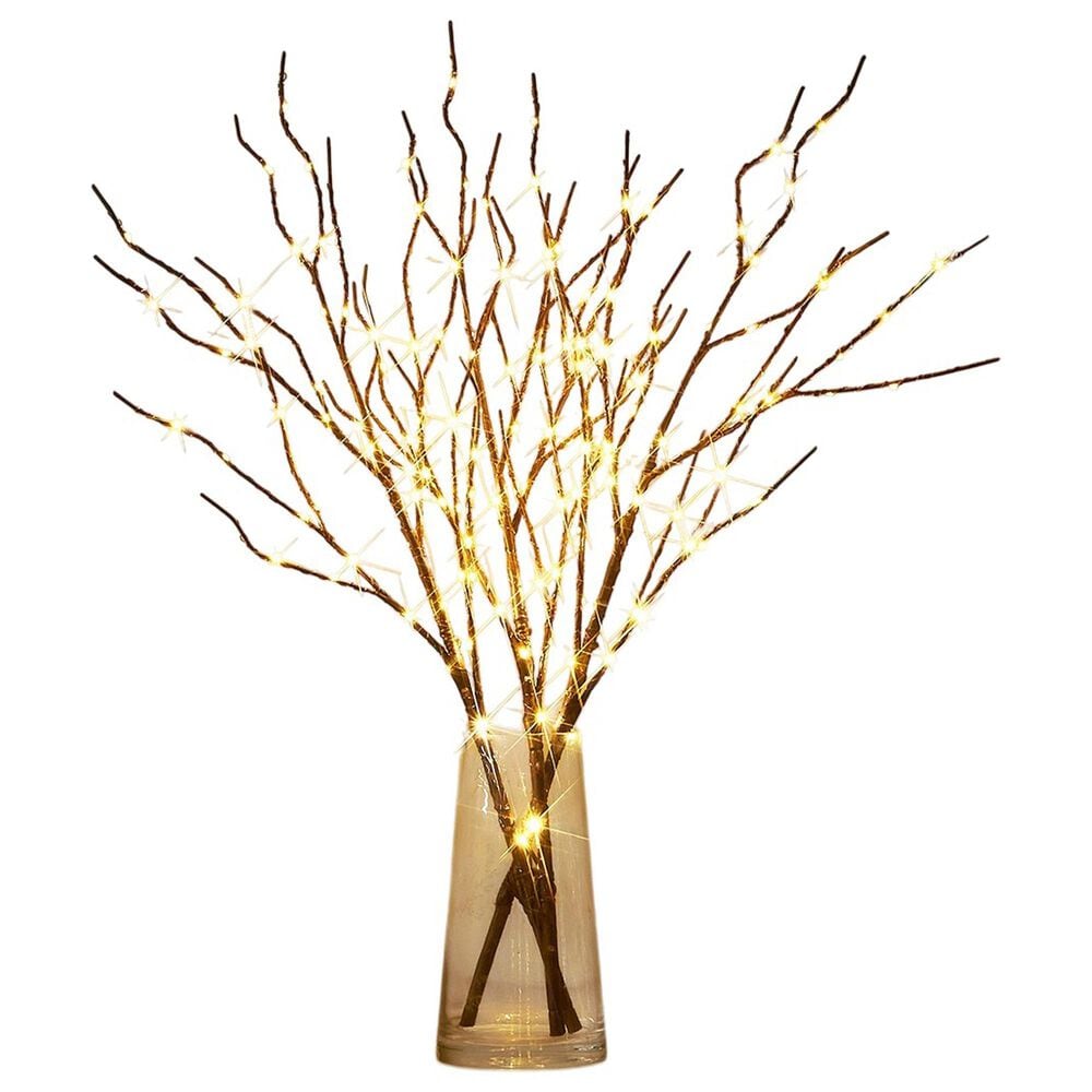 HOMLUX 32" Willow Branch with 150 LED Lights in Brown, , large