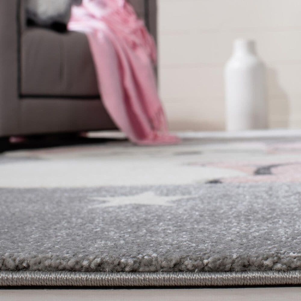 Safavieh Carousel Animals 5&#39;3&quot; x 7&#39;6&quot; Grey and Ivory Kids  Area Rug, , large