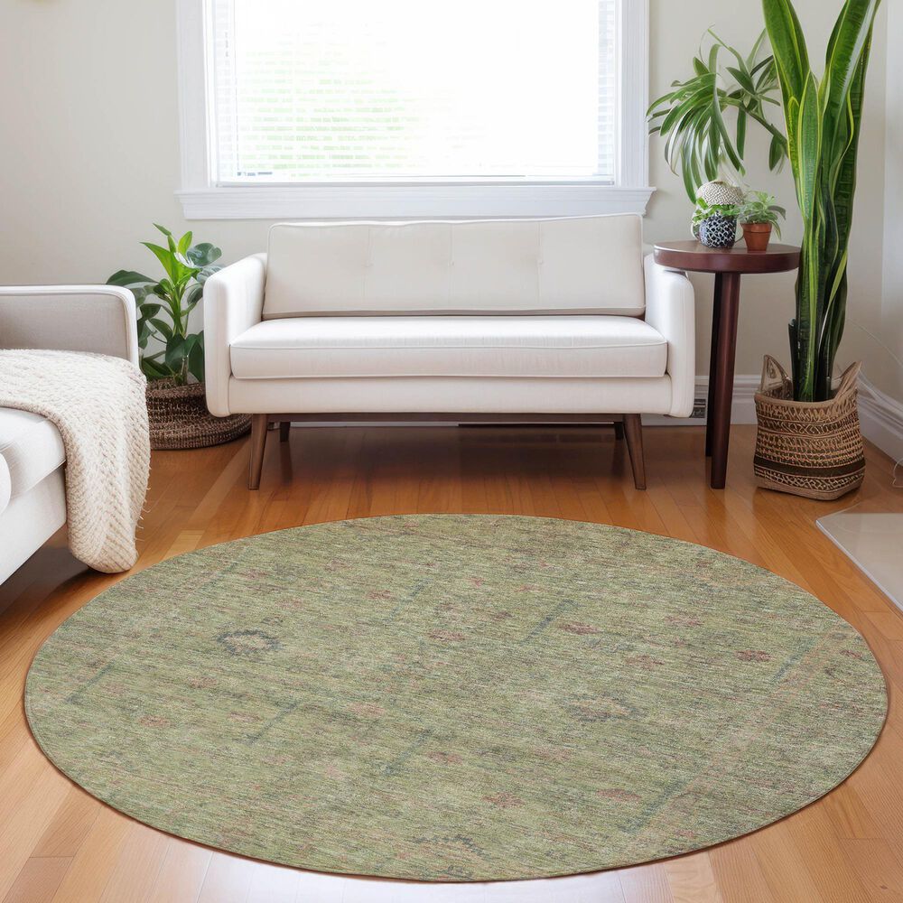 Dalyn Rug Company Ravenna RN5 8&#39; Round Aloe Area Rug, , large