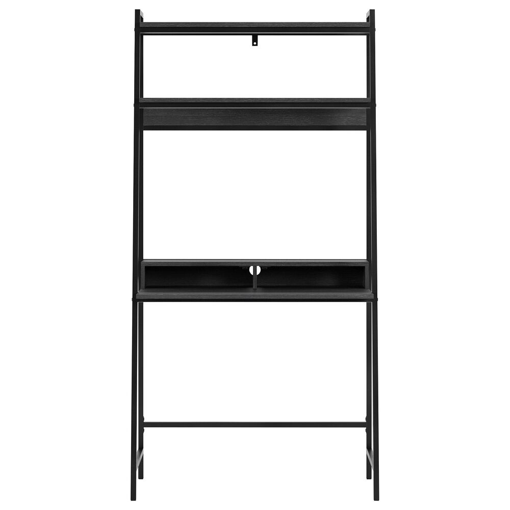 Ashley Yarlow Writing Desk with Shelf in Black, , large