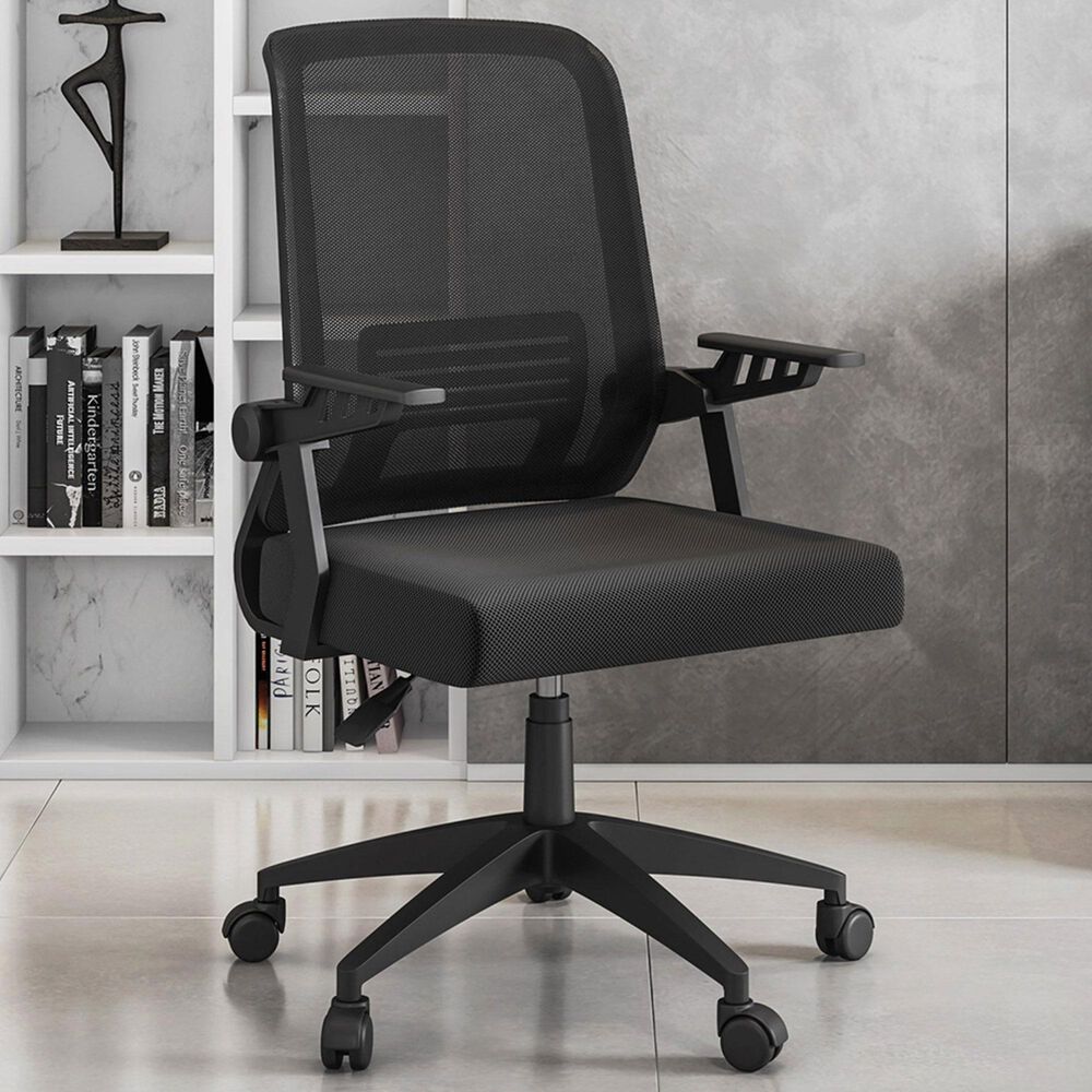 Rta Products Llc Ergonomic Office Mesh Chair in Black, , large