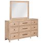 Belle Furnishings Proximity Place 9-Drawer Dresser and Mirror in Barley Buff, , large