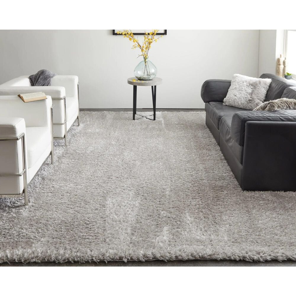 Feizy Darian 10&#39; x 14&#39; Light Gray Area Rug, , large