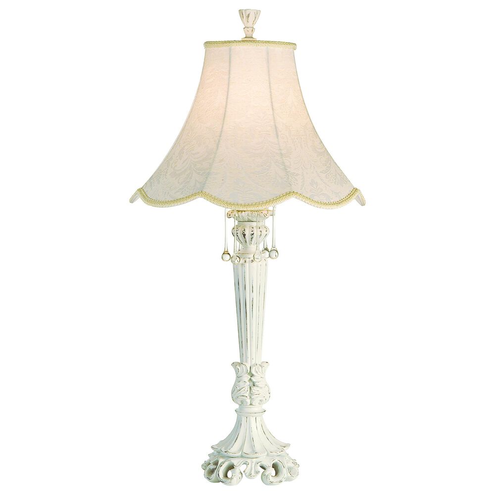 Pacific Coast Lighting Chateau De Bordeaux Table Lamp in Distressed White, , large