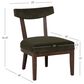 Linon Home Decor Ballard Side Chair with Green Cushion in Warm Maple Truffle, , large