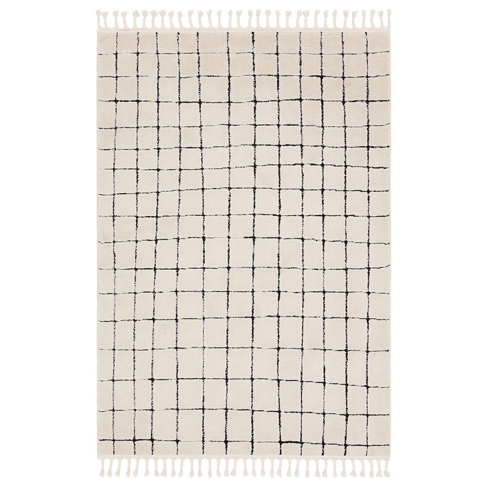 Jaipur Jaida Align Gray Morn and Phantom 5" x 7" Area Rug, , large