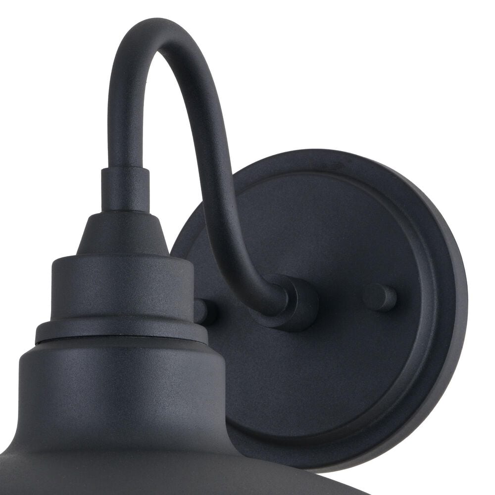 Vaxcel Tucson 10" 1-Light Outdoor Wall Sconce in Textured Black and Glossy White, , large