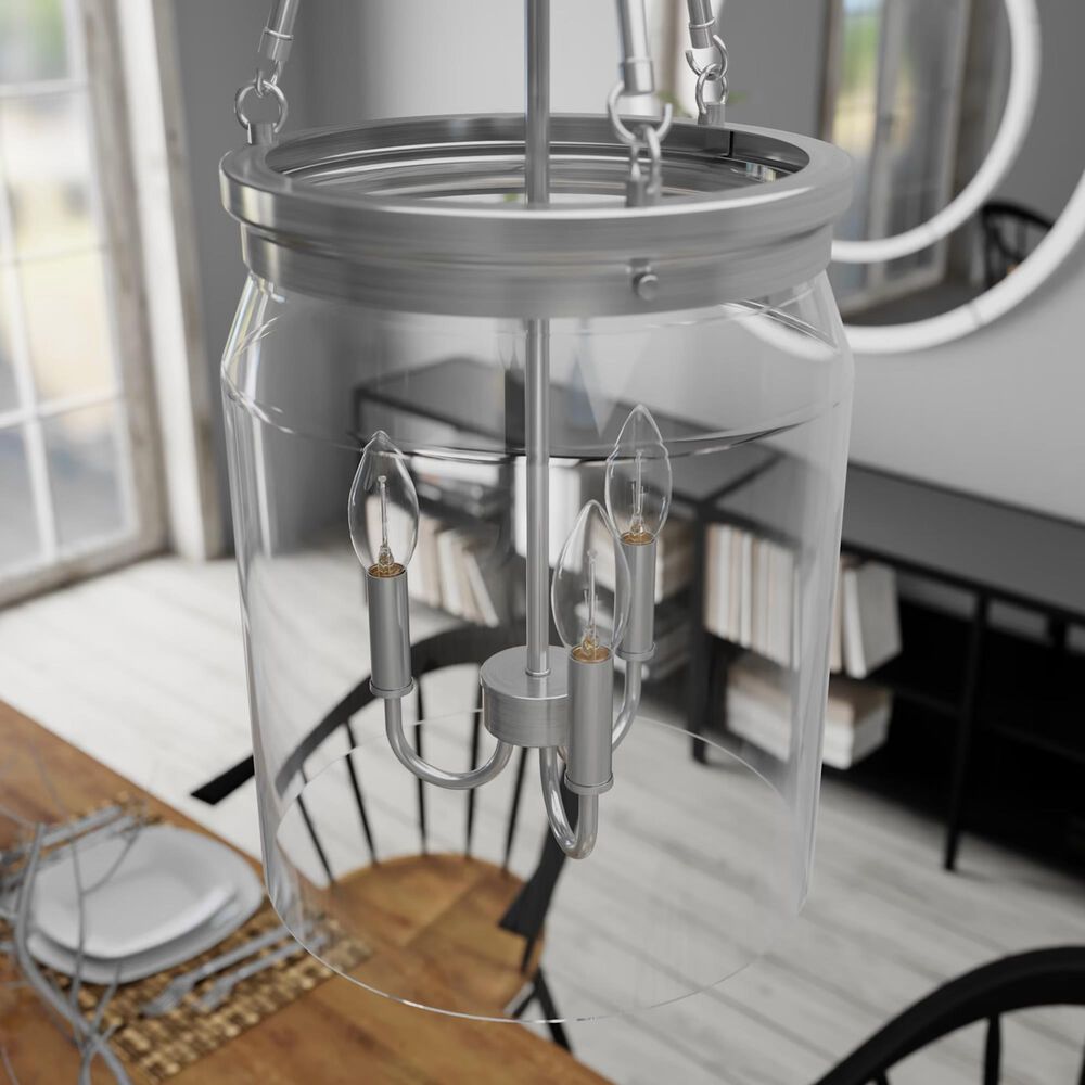 Hunter Devon Park 3-Light Pendant in Brushed Nickel, , large