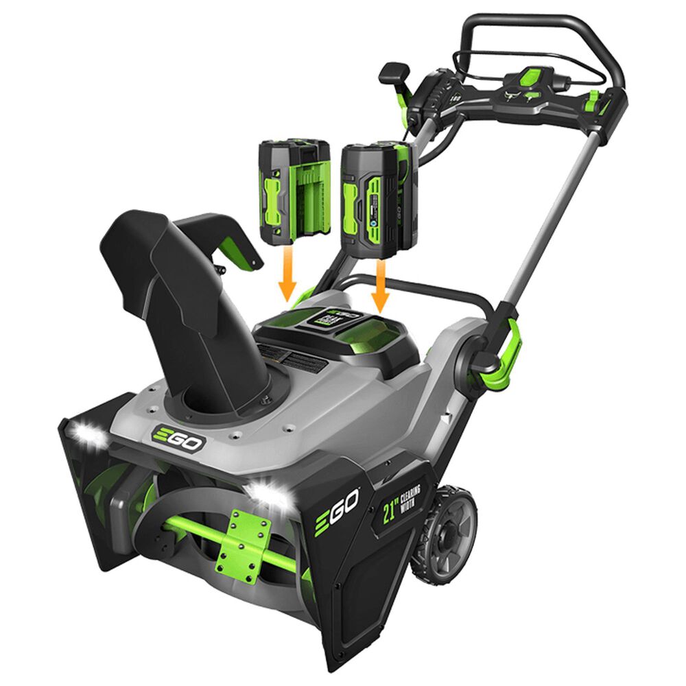 EGO 21&quot; Dual Port Snow Blower Kit with Peak Power with Peak Power Two 5.0Ah Batteries and Charger Included, , large