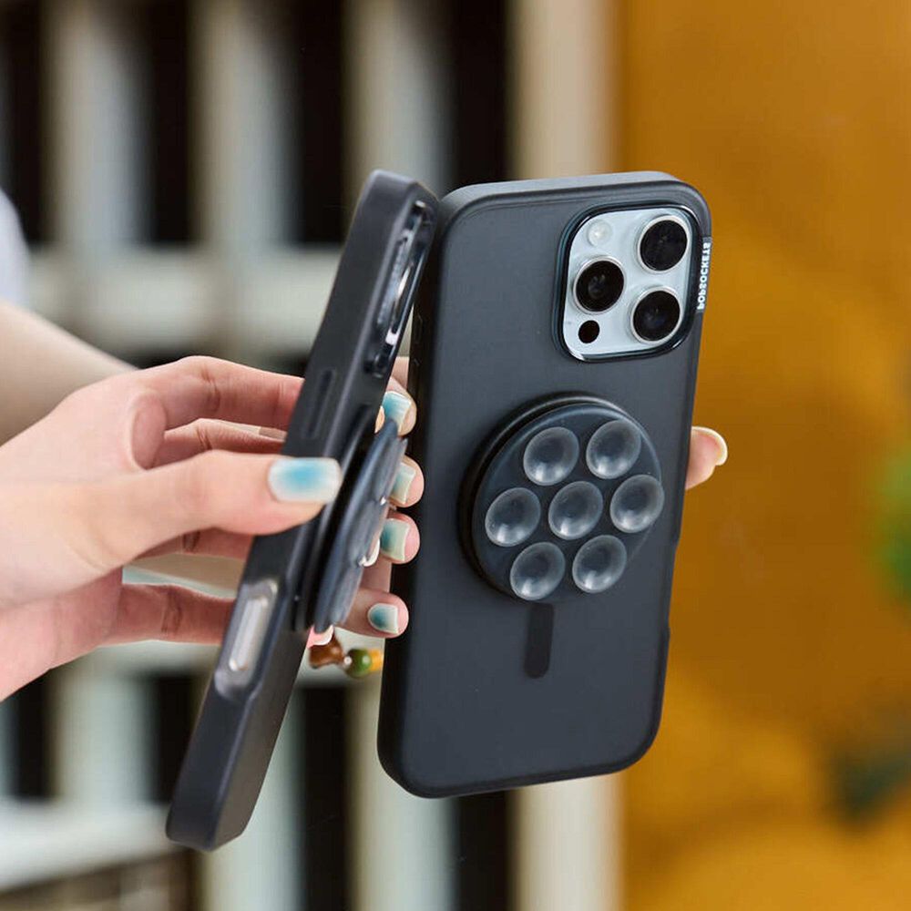 PopSockets MagSafe Circle Suck-Up Grip and Mount in Translucent Black, , large
