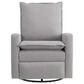 M Design Village Uptown Swivel Push Back Rocker Recliner in Gray, , large