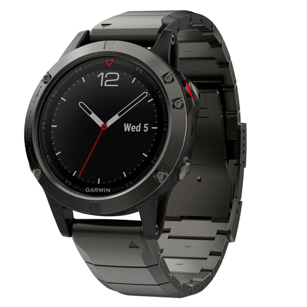 Garmin Fenix 5 Sapphire - Slate Gray Sapphire with Metal Band, , large