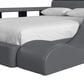 Mayberry Hill Valari Twin Bed with Electronic Features in Grey, , large