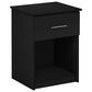 HOMLUX 1-Drawer Modern Nightstand with Bar Handle in Americano, , large