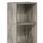 HOMLUX 5-Tier Shelf Bookcase with Door Storage Cabinet in French Oak, , large