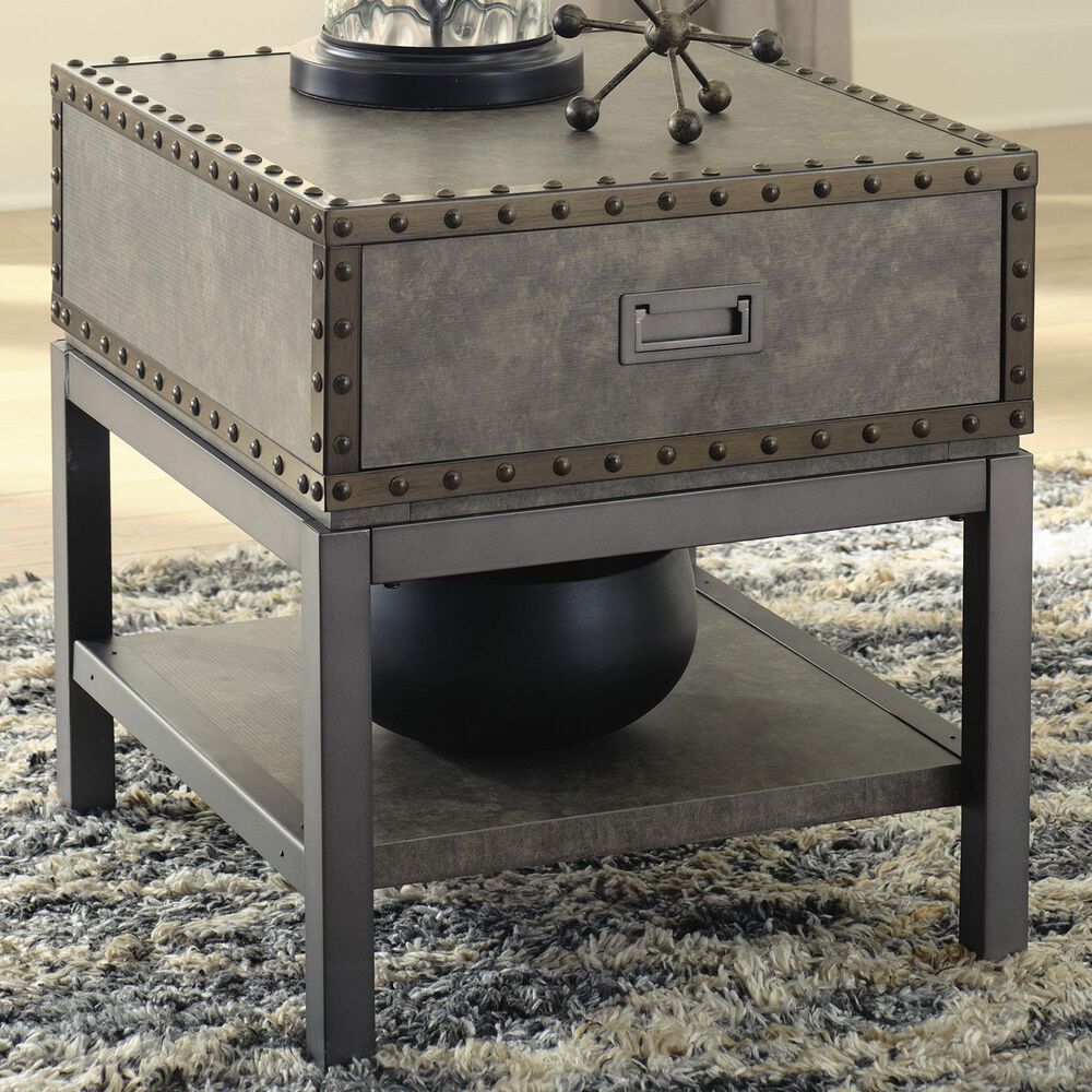 Ashley Derrylin End Table in Bronze and Brown, , large