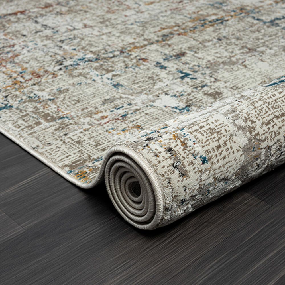 L&amp;R Resources Brisbane Abstract Gray and Multicolor 9&#39; x 11&#39;10&quot; Area Rug, , large