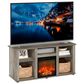 HOMLUX 47" Rectangular TV Stand with Electric Fireplace in French Oak Grey, , large