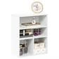 HOMLUX 3-Tier Display Bookcase with Adjustable Shelves in White, , large