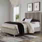 Urban Home Argento Queen Platform Bed in Misty Grey and Stainless Steel, , large