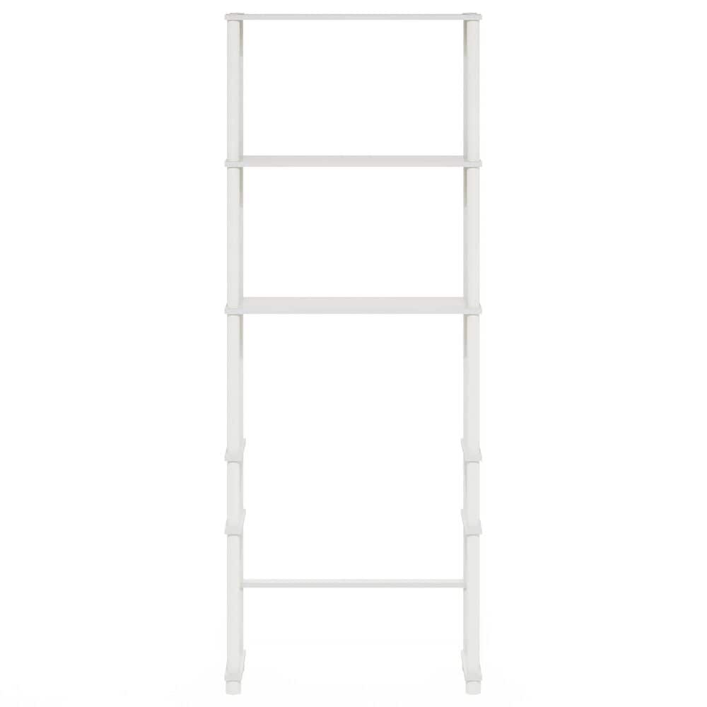 HOMLUX Turn-N-Tube 3-Shelf Over The Toilet Storage Space Saver in White, , large