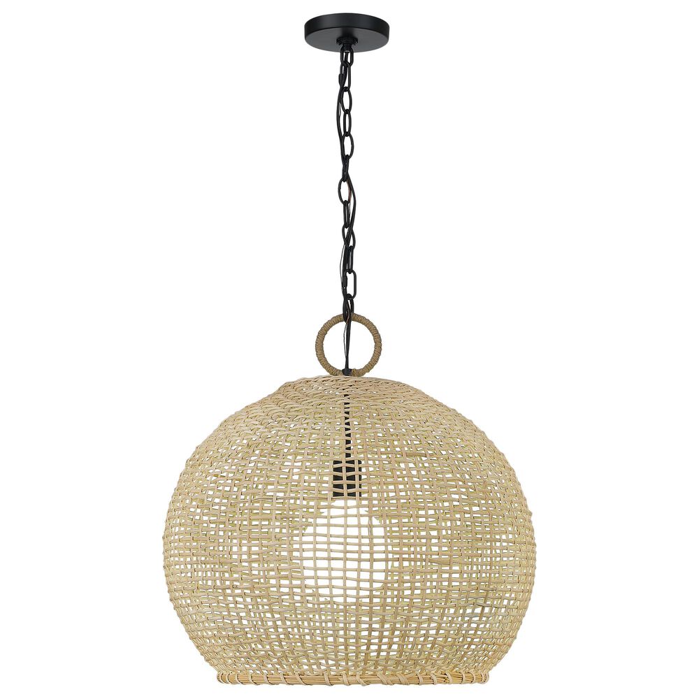 Golden Lighting Reed Large Pendant in Matte Black, , large