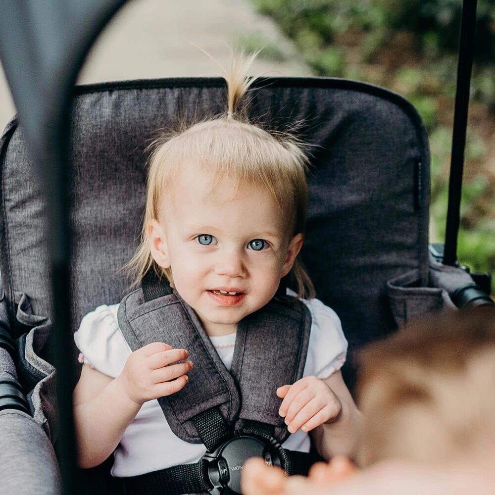 Wonderfold Elite Double Stroller Wagon in Charcoal Gray, , large