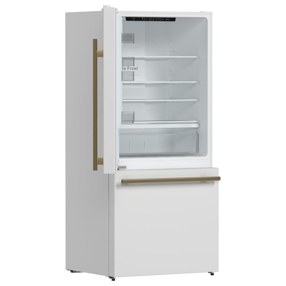 Forno Milano Espresso 17.2 Cu. Ft. Bottom Freezer Refrigerator with Left Swing in White, , large