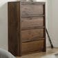 Living Essentials Harvey Park 4 Drawer Chest in Grand Walnut, , large