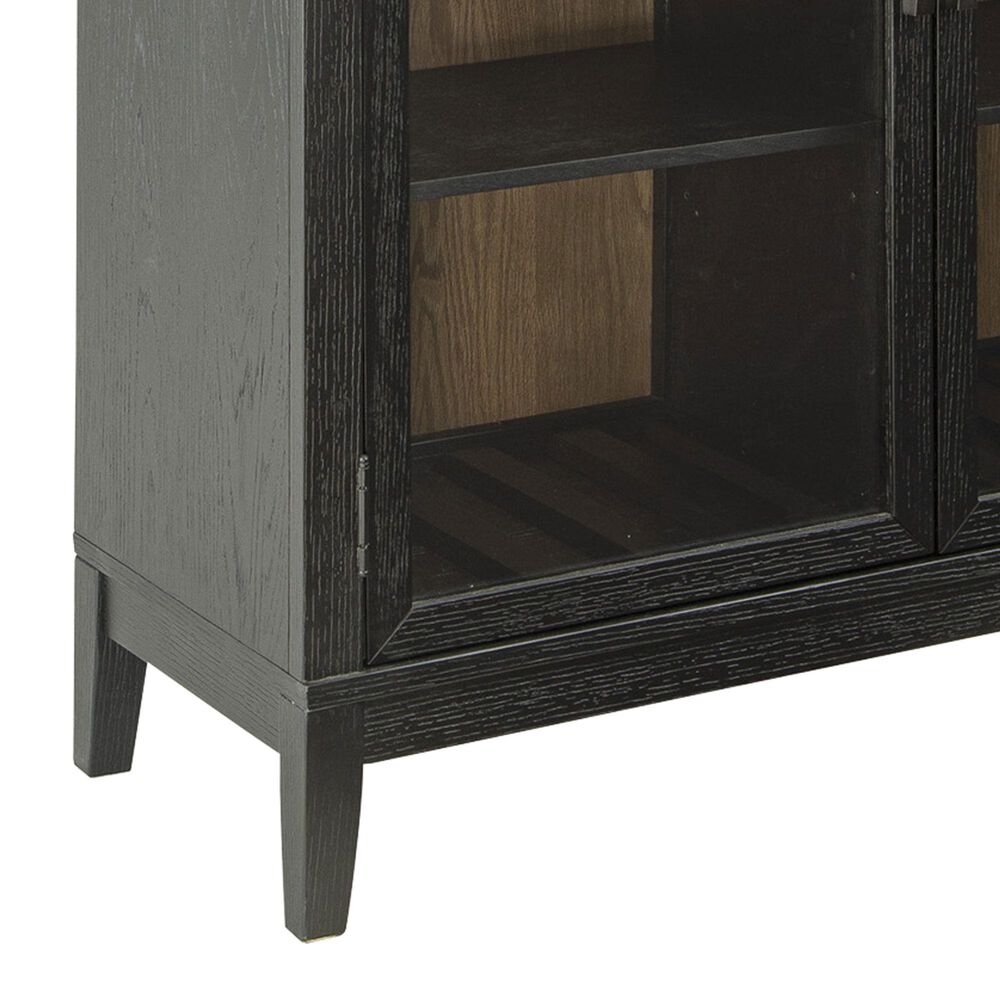 Ashley Armenleigh Bar Cabinet in Black and Natural Brown, , large
