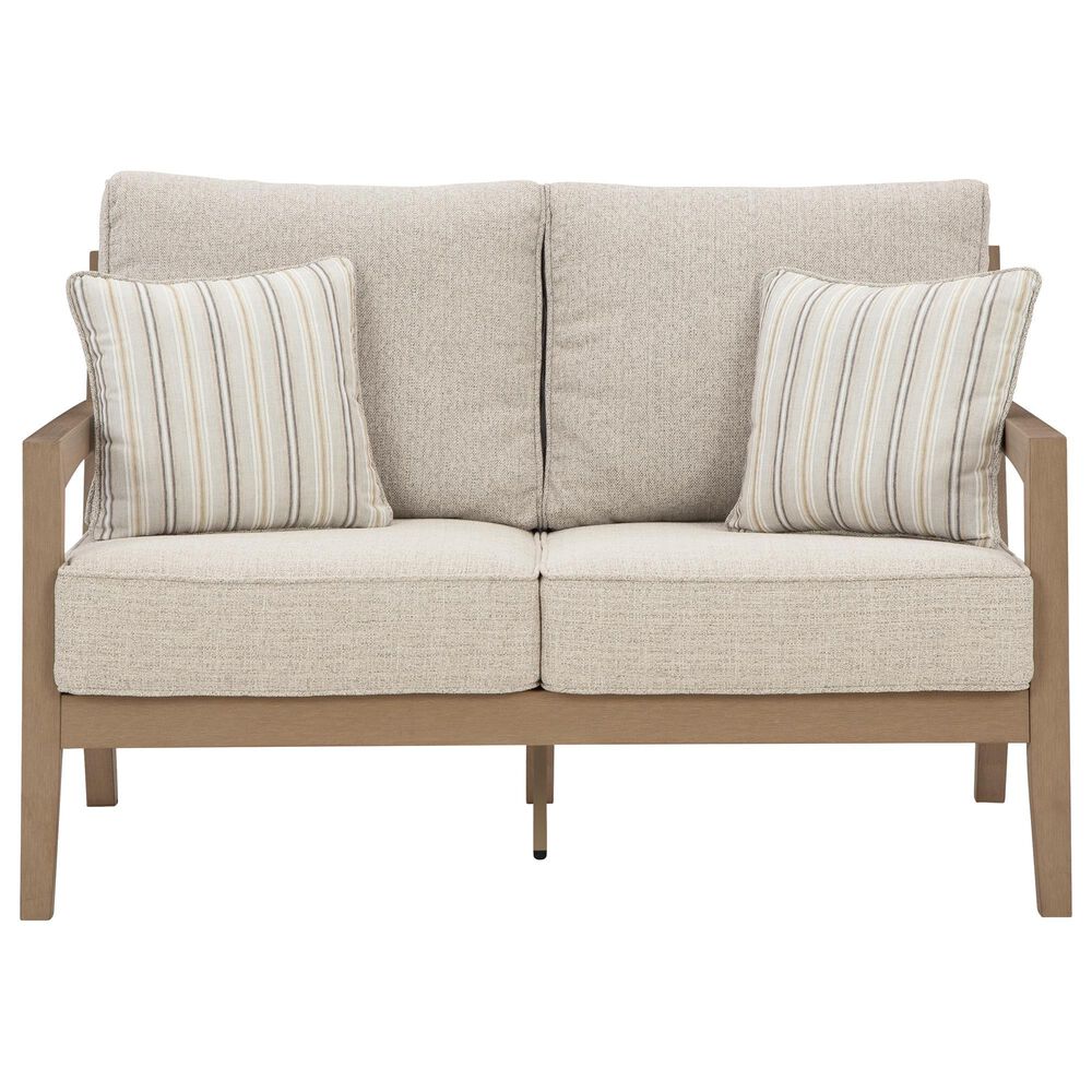 Ashley Hallow Creek Patio Loveseat in Beige, , large