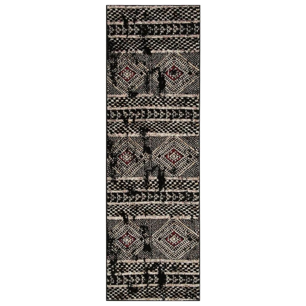Safavieh Adirondack ADR202Z 2"6" x 8" Black and Light Grey Runner, , large