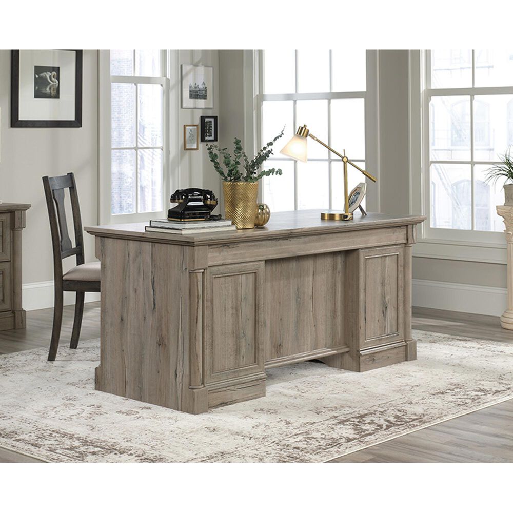 Sauder Palladia Executive Desk in Split Oak, , large