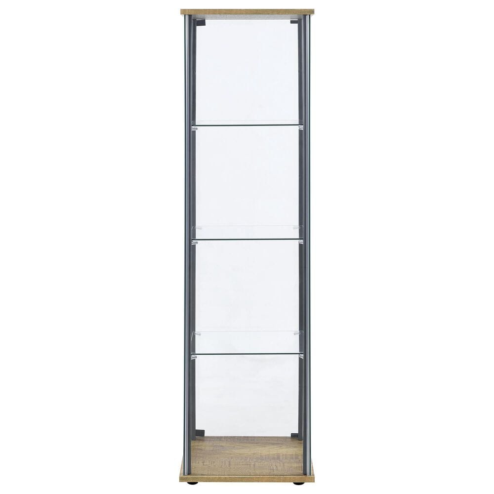 Coaster Bellatrix Curio Cabinet in Mango, Clear and Sandy Black, , large